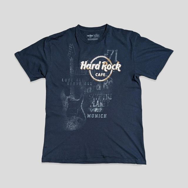 Hard Rock Cafe Men's T-shirt - Navy - L on Productcaster.