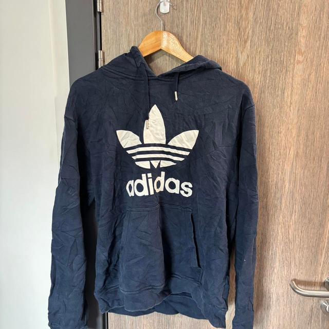 Adidas Men's Hoodie - Navy - L on Productcaster.