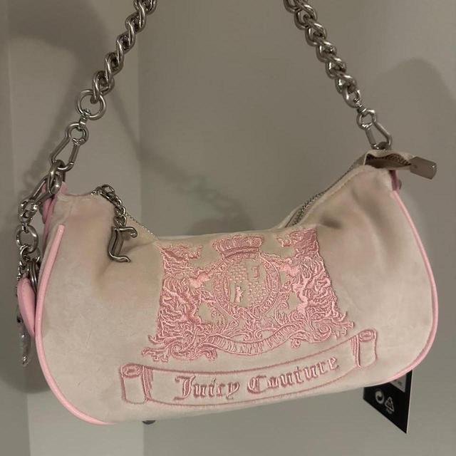 Juicy Couture Women's Shoulder bags - Cream/Pink on Productcaster.