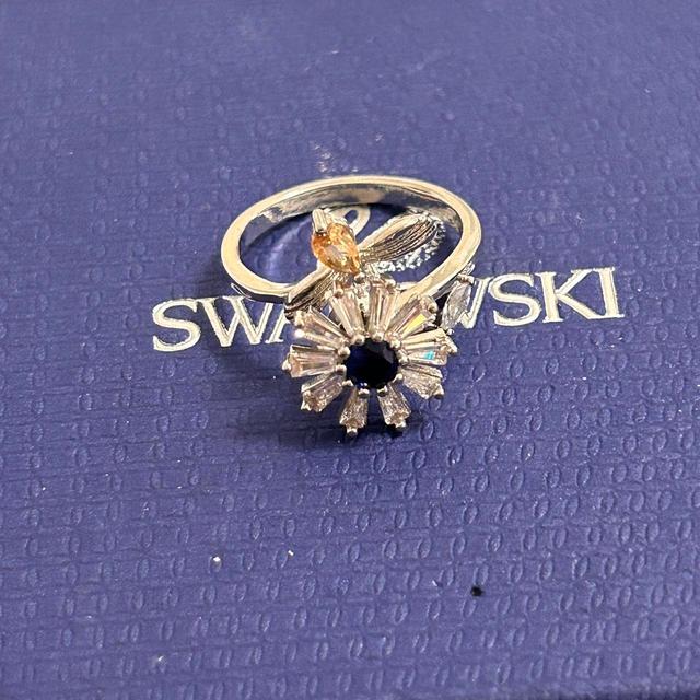 Swarovski Women's Ring - Silver/Blue on Productcaster.