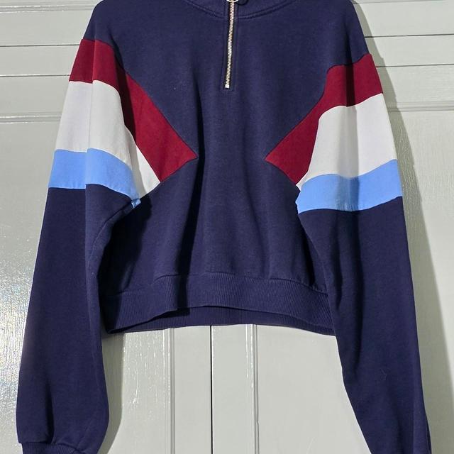 H&M Women's Sweatshirt - Red/Navy - XS on Productcaster.