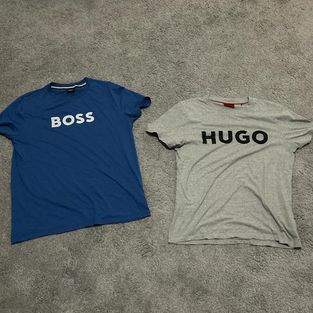 Hugo Boss Men's T-shirt - Blue/Multi - XS on Productcaster.