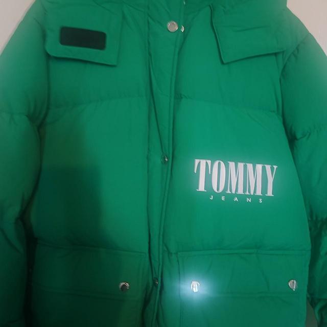 Tommy Hilfiger Men's Puffer Jacket - White/Green - L on Productcaster.