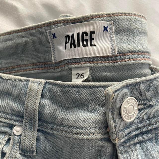 PAIGE Women's Slim Distressed Jeans - Blue - UK 8 on Productcaster.