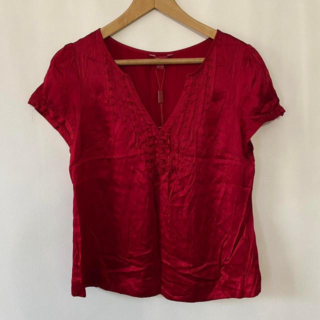 Monsoon Women's Top - Red - 14 on Productcaster.