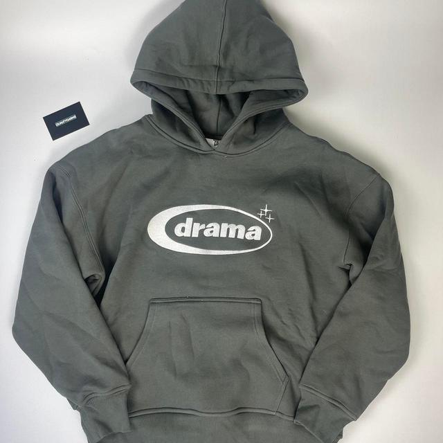 Drama Call Men's Hoodie - Grey/White - M on Productcaster.