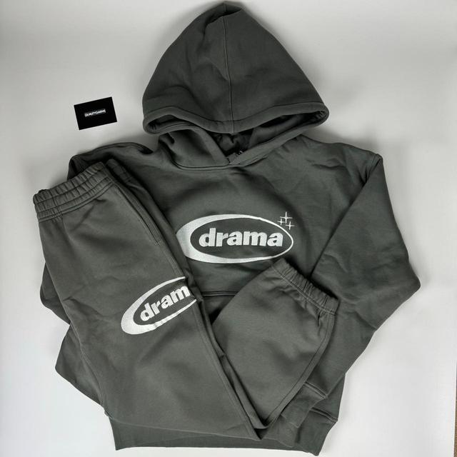 Drama Call Men's Hoodie - Grey/White - M on Productcaster.