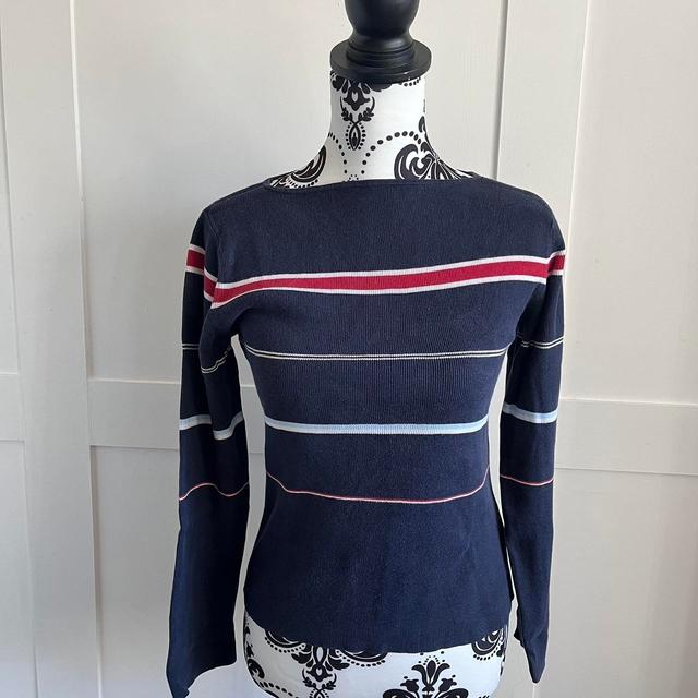 Tommy Hilfiger Women's Top - Navy/Blue - L on Productcaster.