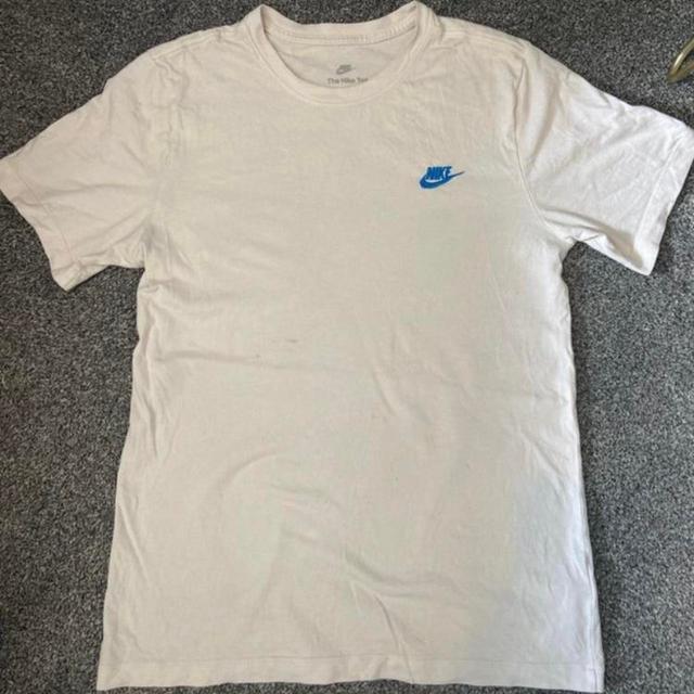 Nike Men's T-shirt - White/Blue - S on Productcaster.