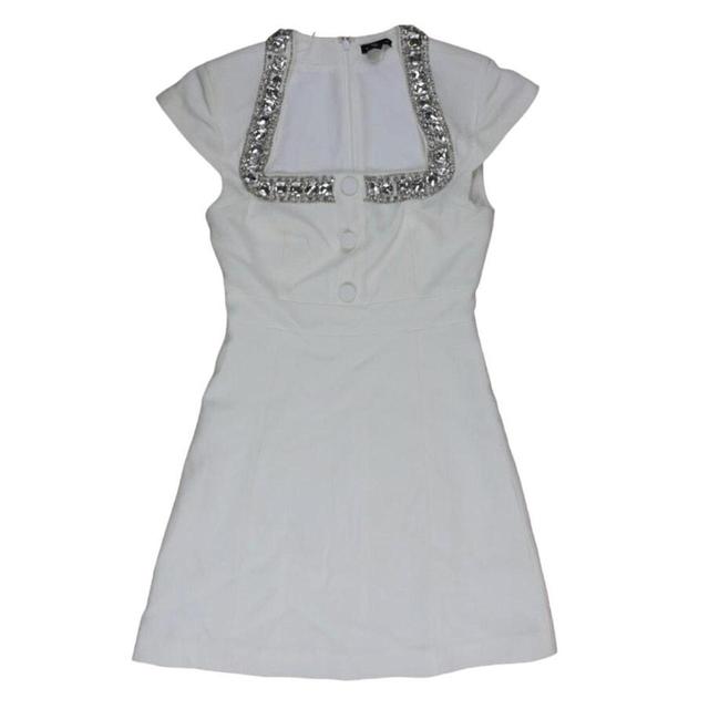 Karen Millen Women's Party Dress - White - 8 on Productcaster.