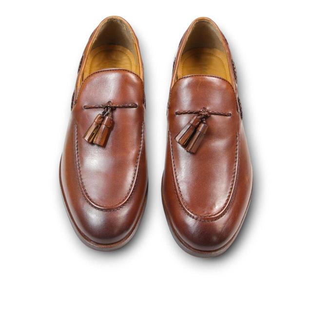 Moss Bros Men's Loafers - Brown - UK 8 on Productcaster.