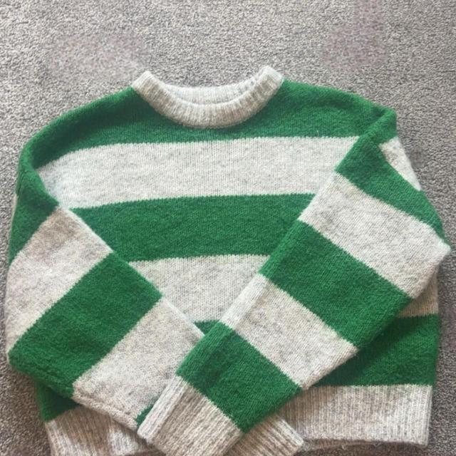 Primark Women's Jumper - Green/Grey - XS on Productcaster.