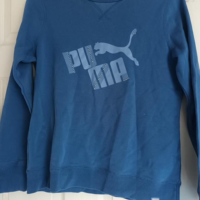 Puma Women's Sweatshirt - Blue - L on Productcaster.