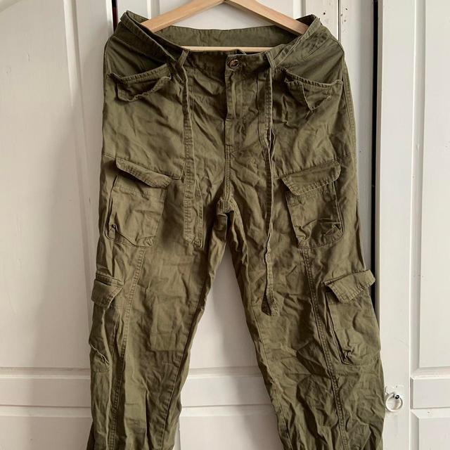 SHEIN Women's Cargo Trousers - Khaki/Green - UK 10 on Productcaster.