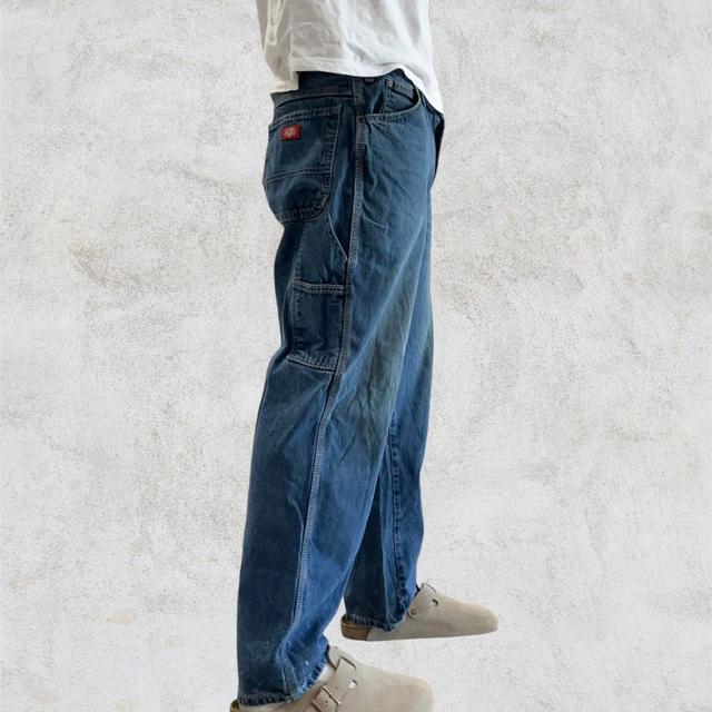 Dickies Men's Wide leg Jeans - Blue/Navy - 40" on Productcaster.