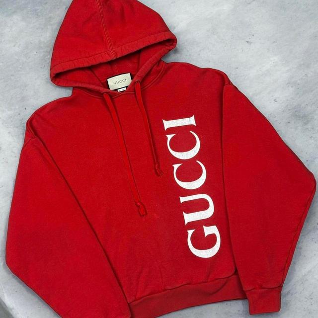 Gucci Men's Hoodie - Red - M on Productcaster.