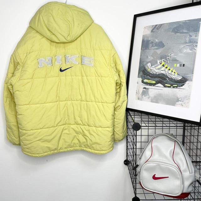 Nike Men's Bomber Jacket - Yellow/Navy - S on Productcaster.