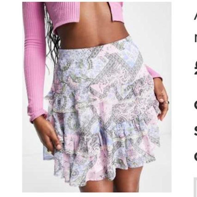 ASOS Design Women's Skirt - Pink/Multi - UK 6 on Productcaster.