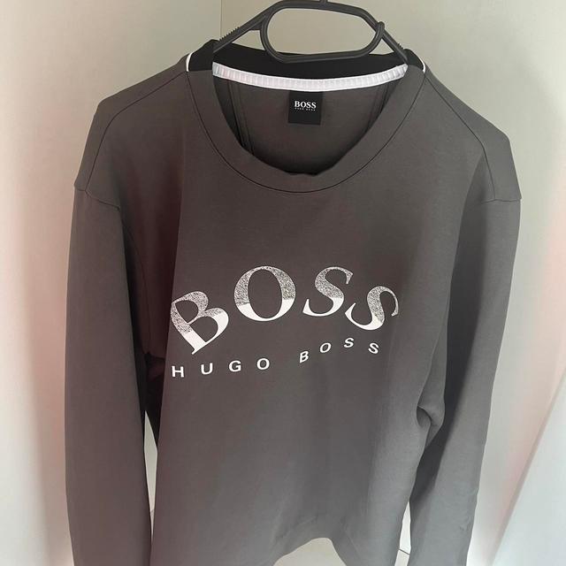 Hugo Boss Men's Sweatshirt - Grey/White - XL on Productcaster.