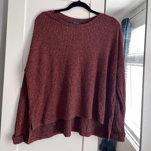 Primark Women's Top - Burgundy - 16 on Productcaster.