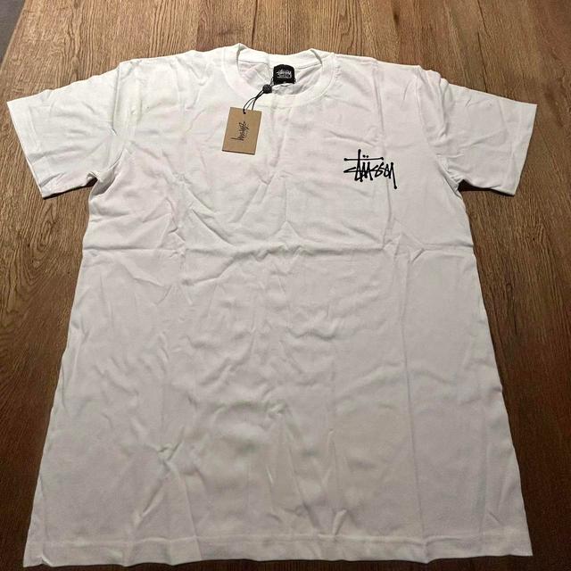 Stüssy Men's T-shirt - White - L on Productcaster.