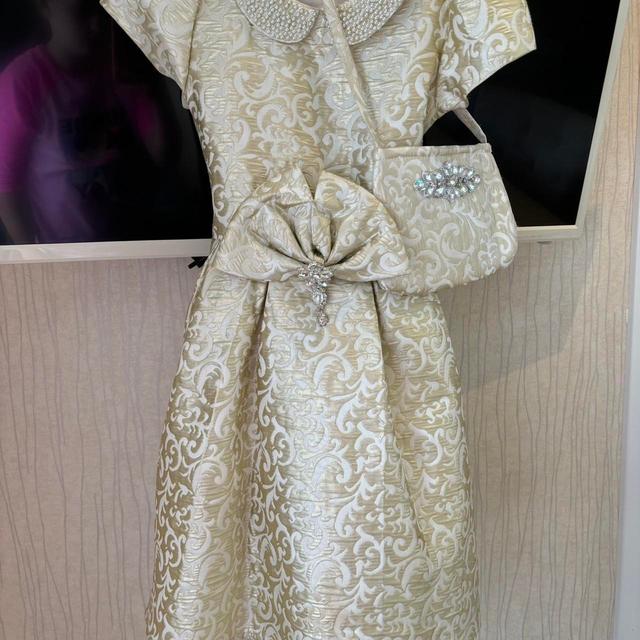 Kids' Dress - Gold/Cream - 10 years on Productcaster.