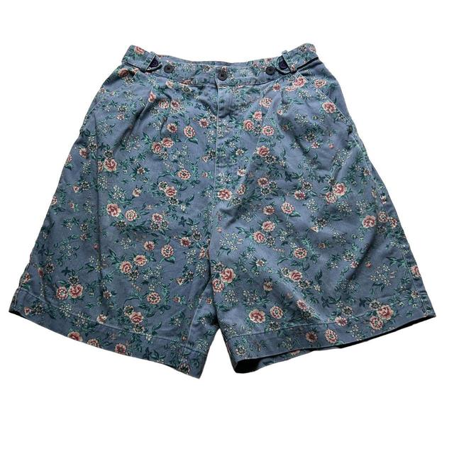 Designer Women's Shorts - Blue/Multi - 24" on Productcaster.