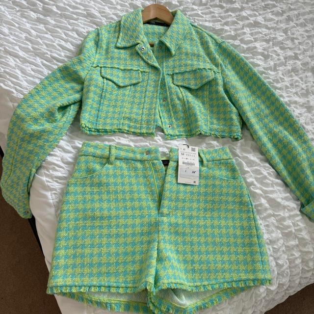 Zara Women's Suit - Green/Multi - 12 on Productcaster.