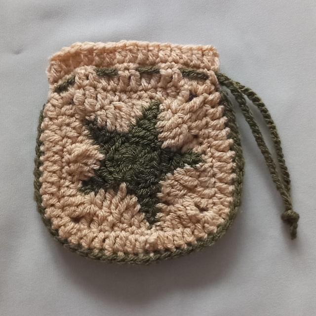 Handmade Women's Crochet Bag - Tan/Khaki on Productcaster.