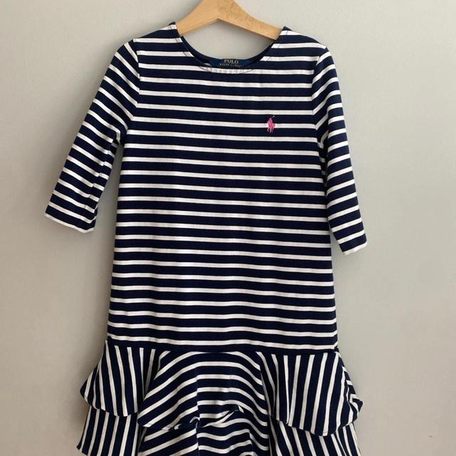 Ralph Lauren Kids' Dress - Navy/White - 7 years on Productcaster.