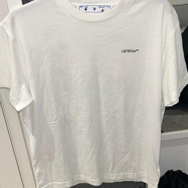 Off-White Men's T-shirt - White - S on Productcaster.