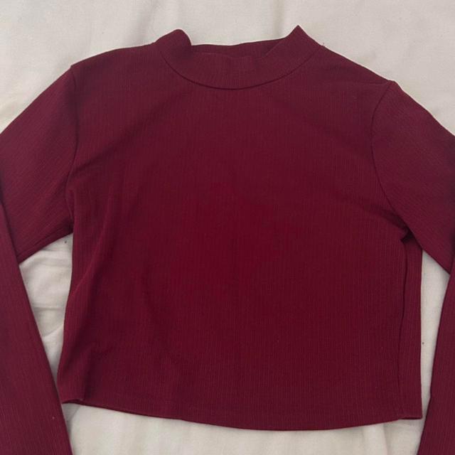 Primark Women's Crop top - Burgundy/Red - 12 on Productcaster.