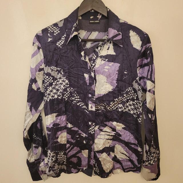 Gerry Weber Women's Blouse - Purple/Navy - 14 on Productcaster.