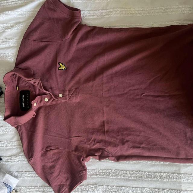 Lyle & Scott Men's Polo shirt - Burgundy/Pink - XS on Productcaster.