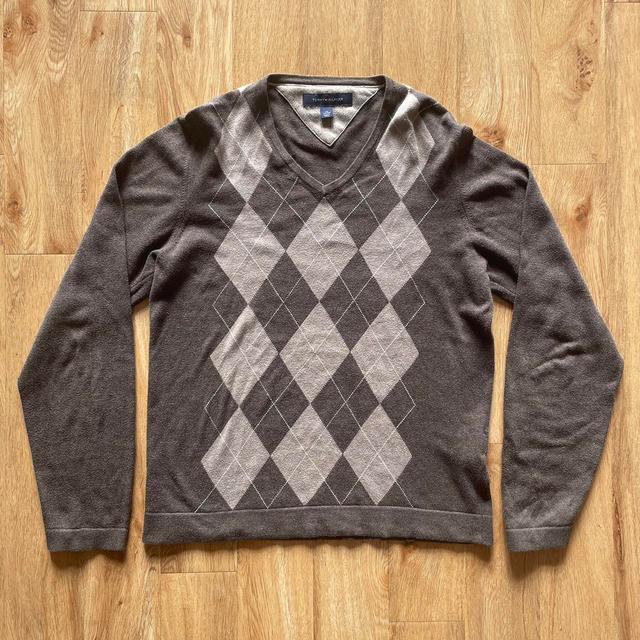 Tommy Hilfiger Men's Jumper - Brown/Grey - XS on Productcaster.