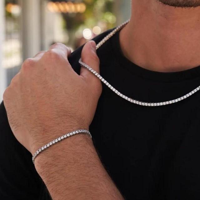 Designer Men's Necklace - Silver on Productcaster.