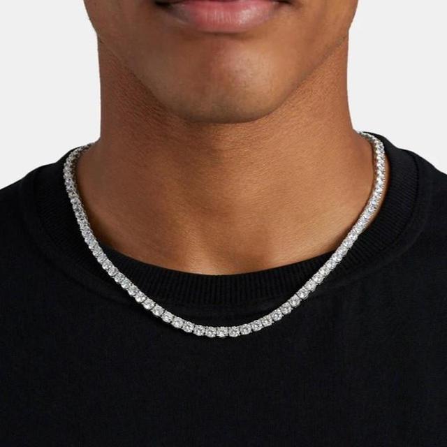 Designer Men's Necklace - Silver on Productcaster.