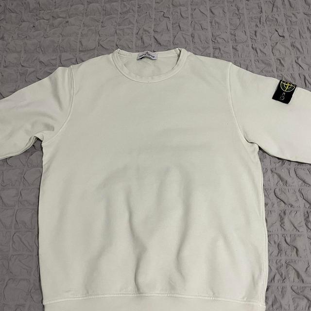 Stone Island Kids' Jumper - White/Cream on Productcaster.