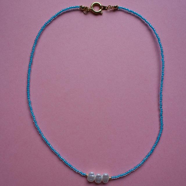 Women's Necklace - Blue on Productcaster.