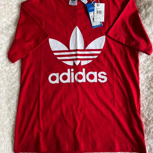 Adidas Originals Women's T-shirt - Red - 8 on Productcaster.