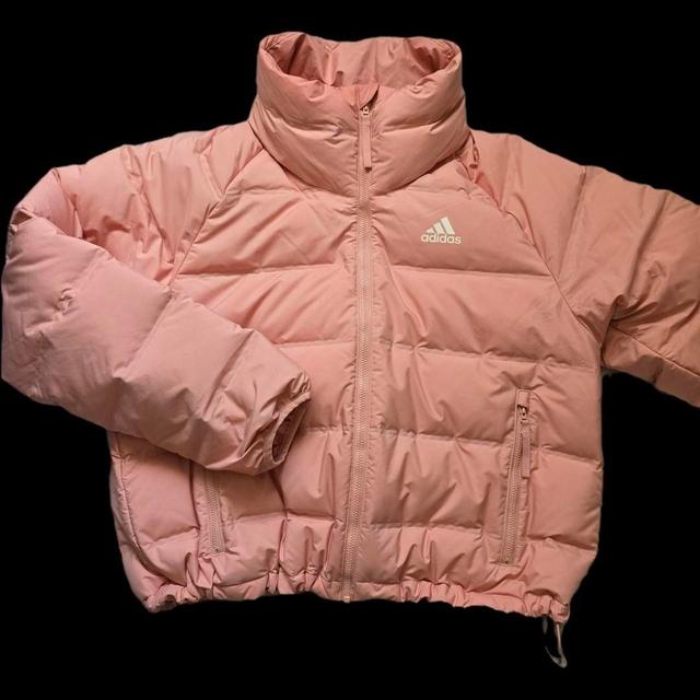 Adidas Women's Casual Jacket - Tan/Cream - S on Productcaster.