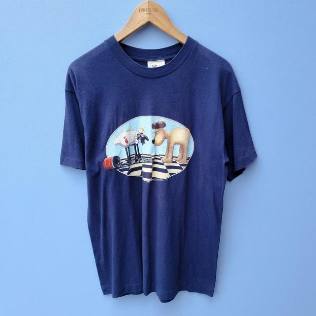 Vintage Men's T-shirt - Navy - S on Productcaster.