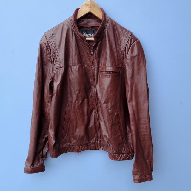 Vintage Men's Jacket - Brown/Burgundy - M on Productcaster.