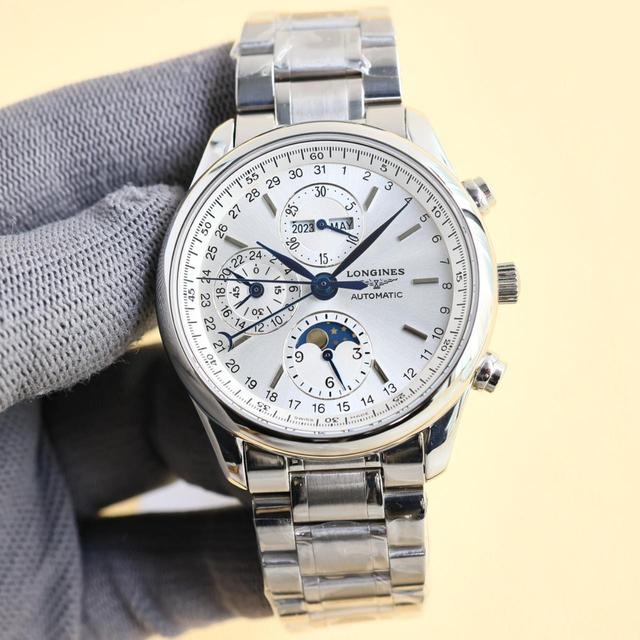 Longines Men's Analogue Watch - Silver/Grey on Productcaster.