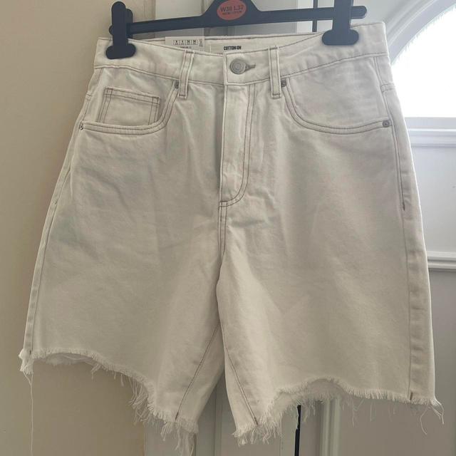 Cotton On Women's Shorts - White - UK 8 on Productcaster.