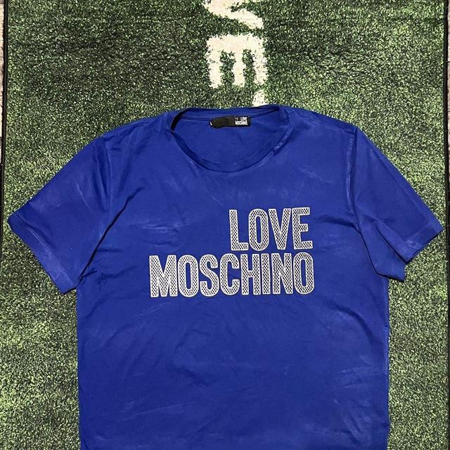 Love Moschino Men's T-shirt - Blue - L on Productcaster.