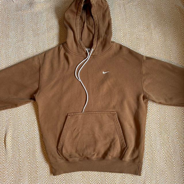 Nike Men's Hoodie - Brown/Tan - S on Productcaster.