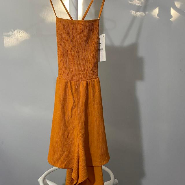 Bershka Women's Jumpsuit - Orange/Yellow - UK 10 on Productcaster.