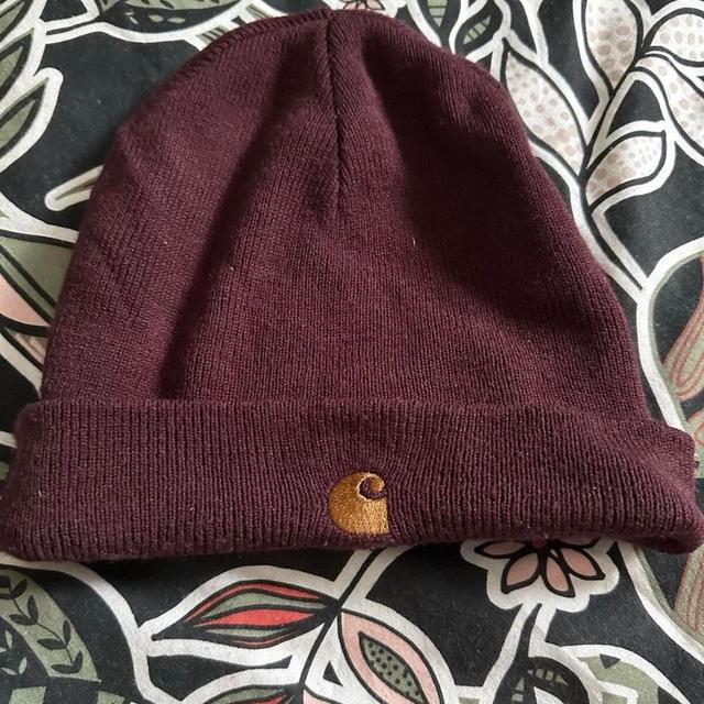 Carhartt WIP Men's Beanies - Burgundy on Productcaster.