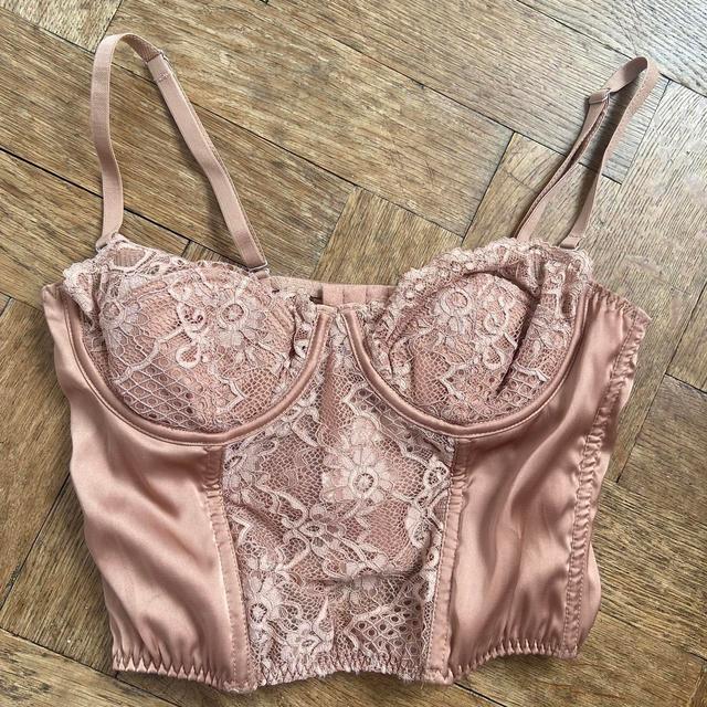 Urban Outfitters Women's Corset - Pink/Tan - 8 on Productcaster.